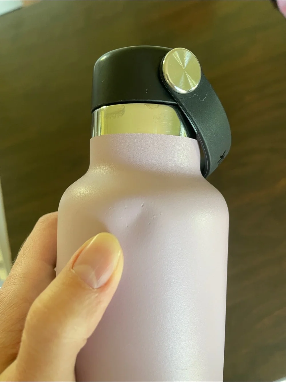 Hydro Flask Lilac Bottle with Pink Boot 21 oz Standard Mouth Outdoor Hiking
